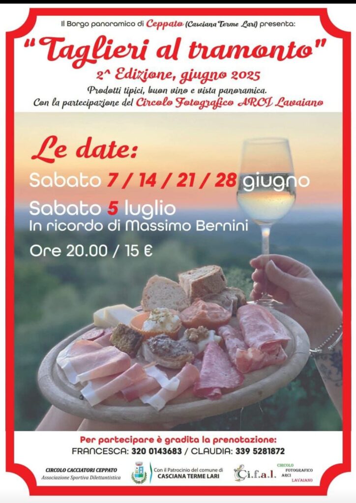 Casciana Terme Lari: TAGLIERI AL TRAMONTO